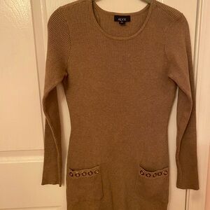 Alyx Ribbed Knit Top in Brown